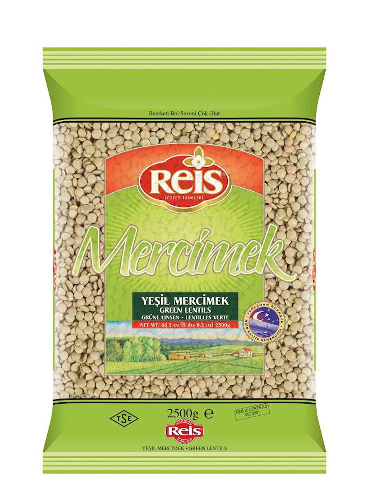 Reis 2.5 Kilogram Yeşil Mercimek