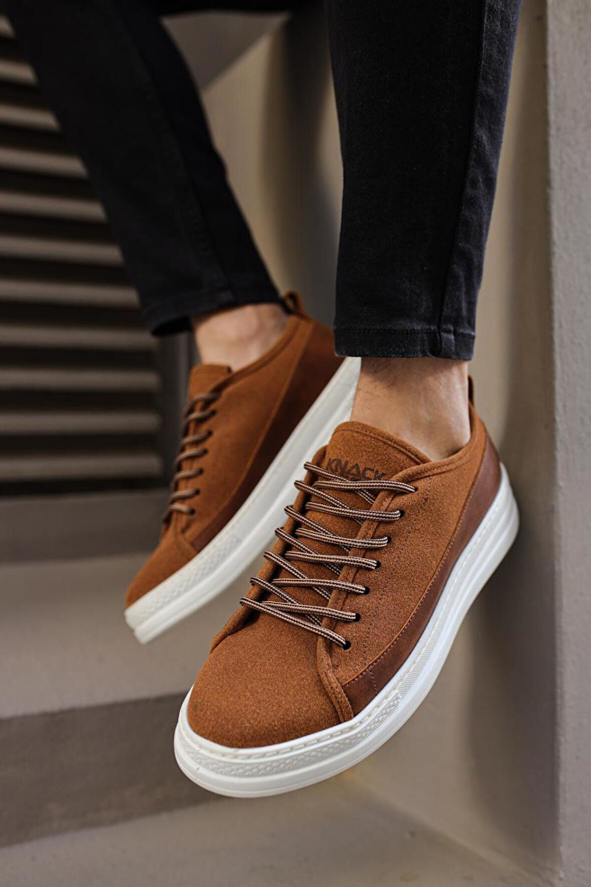 Pabucmarketi Erkek Sneakers Ayakkabı Taba Süet