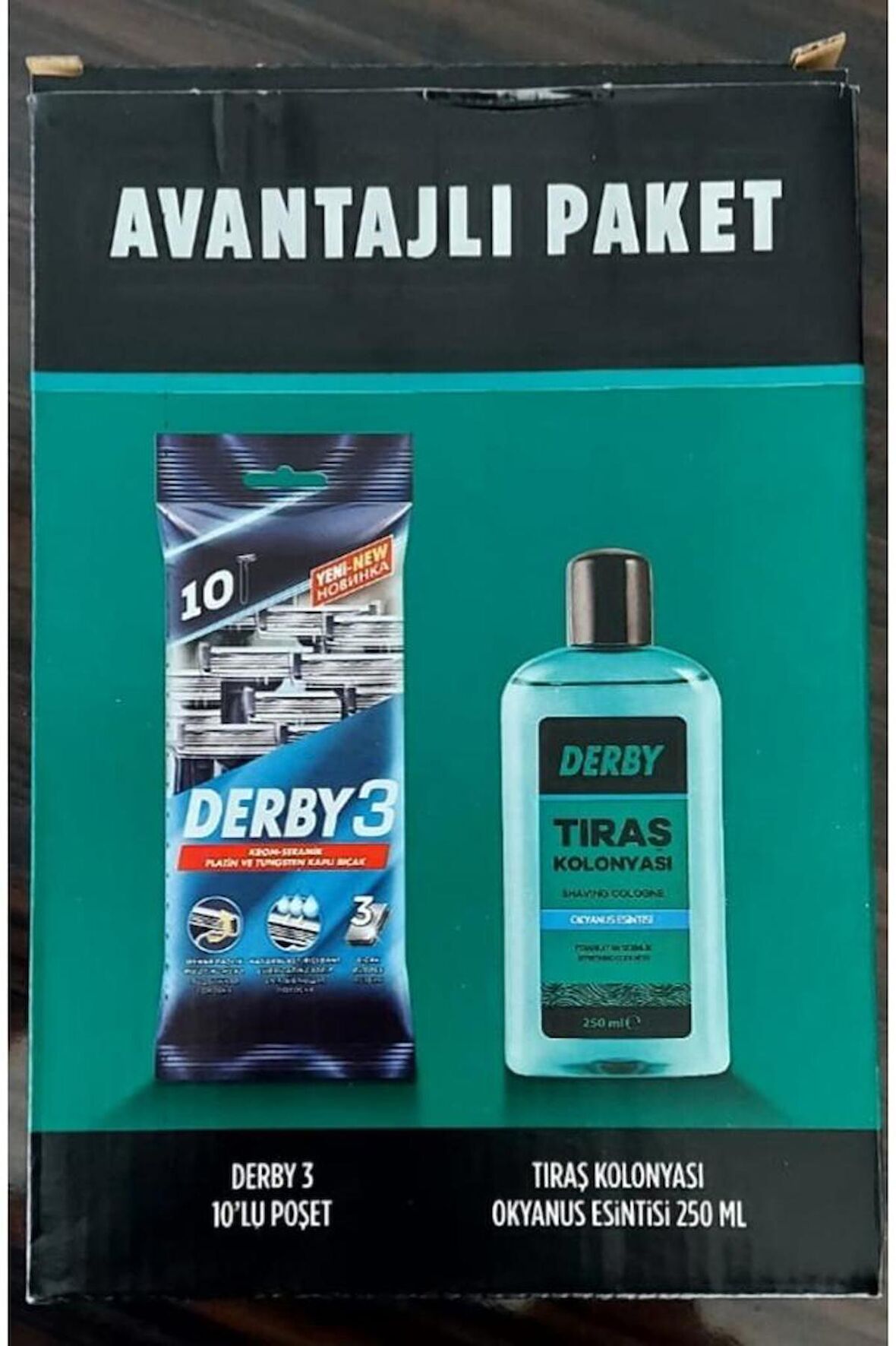 Derby Avantaj Paketi ( 10'lu Tıraş Bıçağı + Kolonya 250ml )