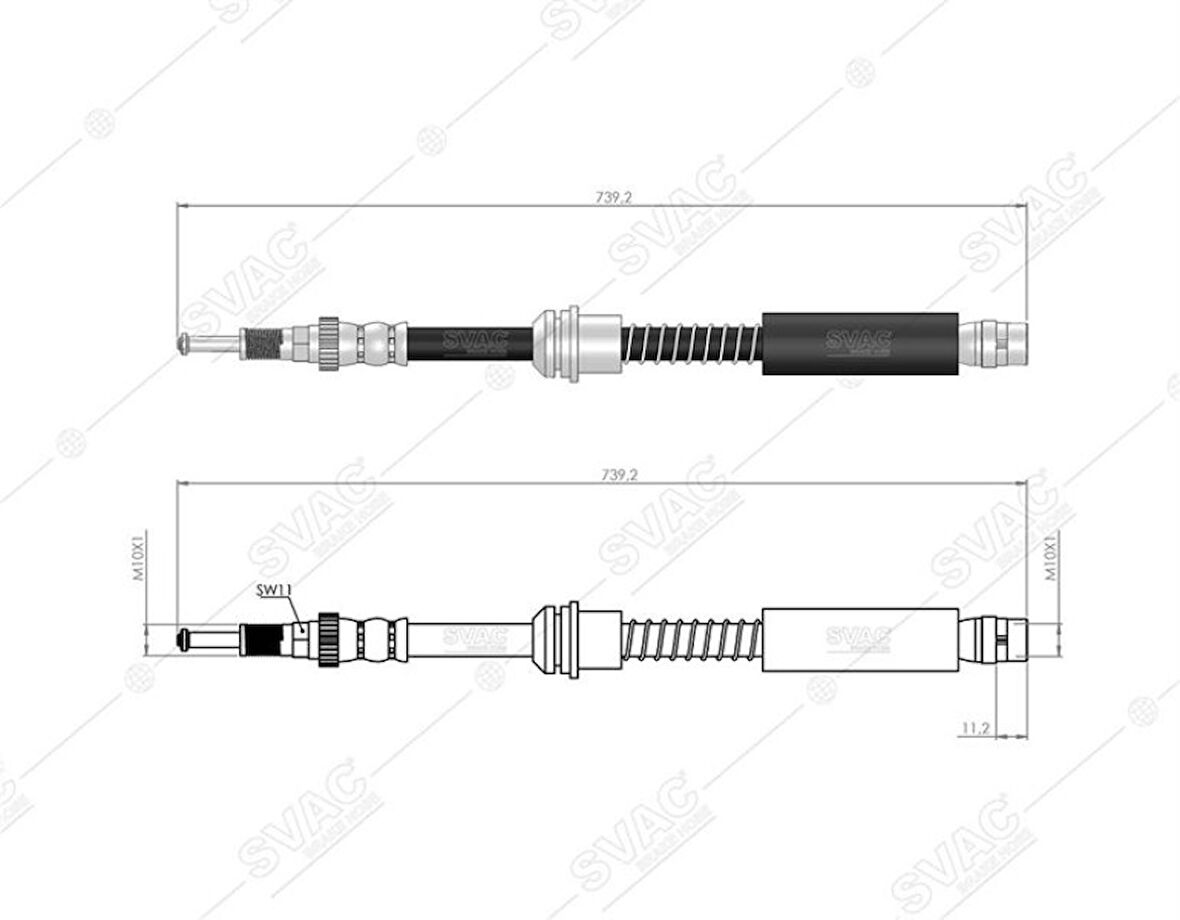 Bmw On Fren Hortumu Bmw F25  X3 Sdrive 18d  Xdrive 20i 20d 28i 30d 35d 35i10 17 - Svac 40-0111