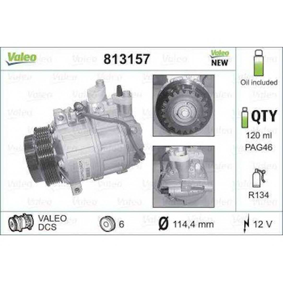 Mercedes Klima Kompresoru W203 00>07 Cl203 02>08 C209 02>09 C219 02>10 W211 02>08 W220 02>05 Vito W639 03>14 - Valeo 813157