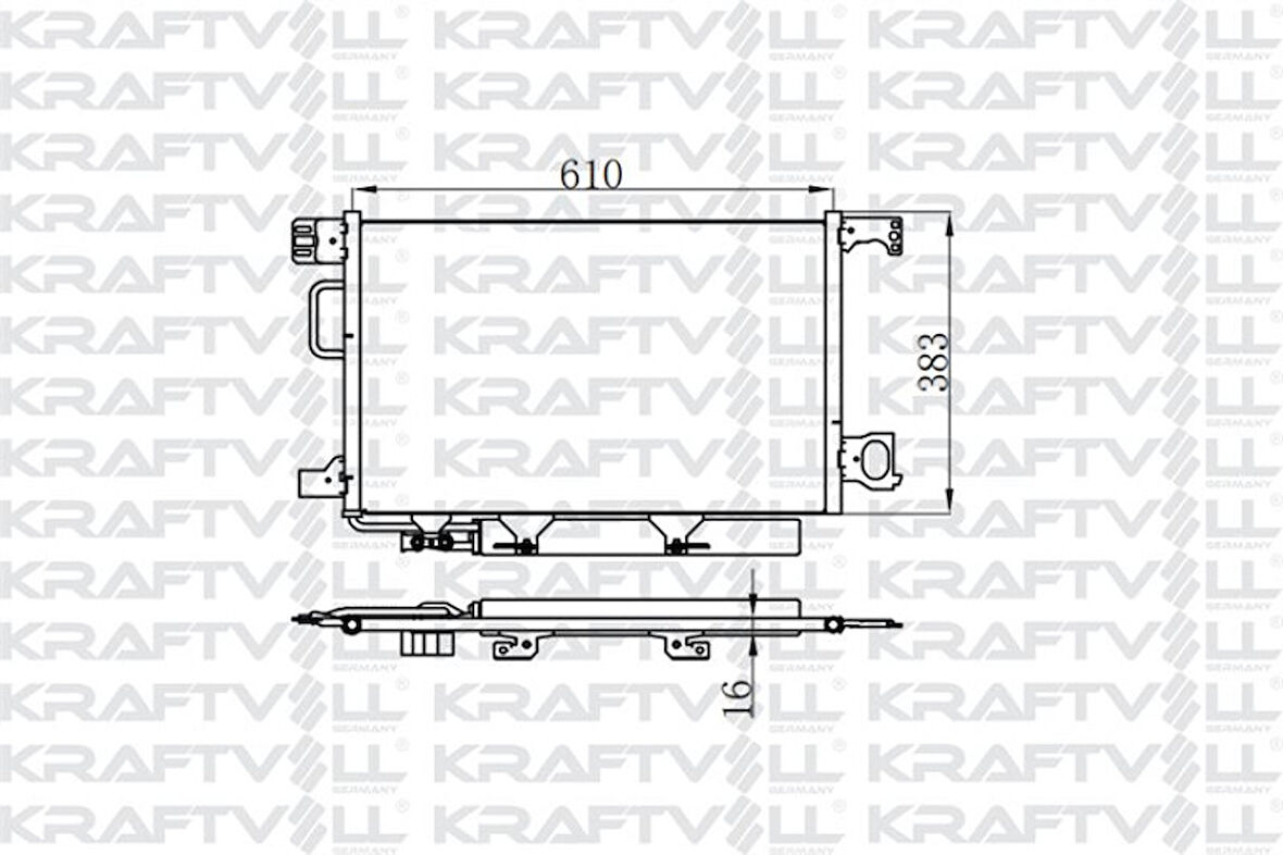 Mercedes Klima Radyatoru W203 02>07 Cl203 02>08 S203 03>07 C209 02>09 A209 03>10 - Kraftvoll 08060077