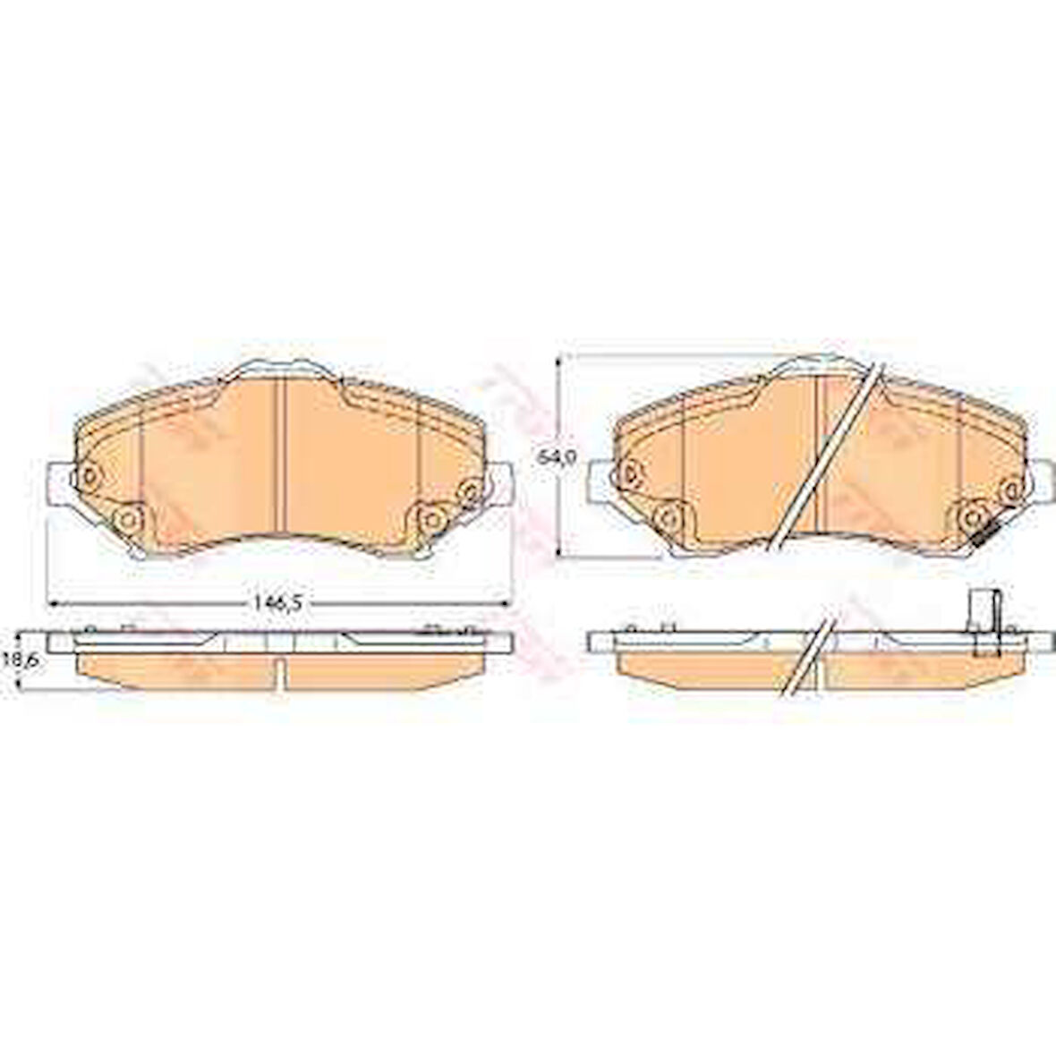 Fiat Fren Balatası Ön - Fren Balatası Ön - Trw Gdb4605