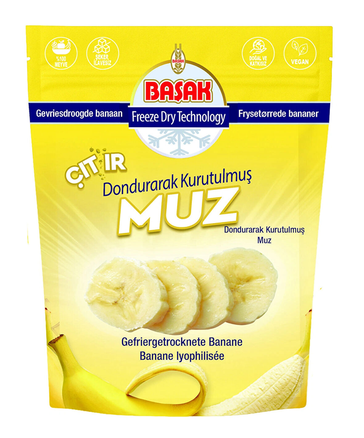 BAŞAK FREEZE DRİED-DONDURARAK KURUTULMUŞ MUZ 20 gr. X 3 Adet