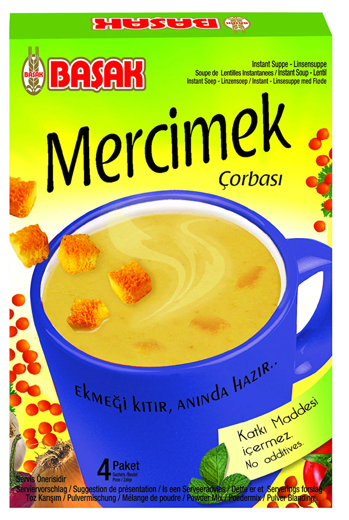 BAŞAK çabuk çorba-mercimek 22gr.x24adet