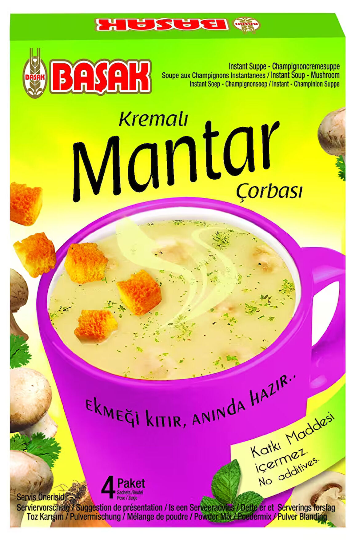 BAŞAK çabuk çorba-mantar 20gr.x24adet