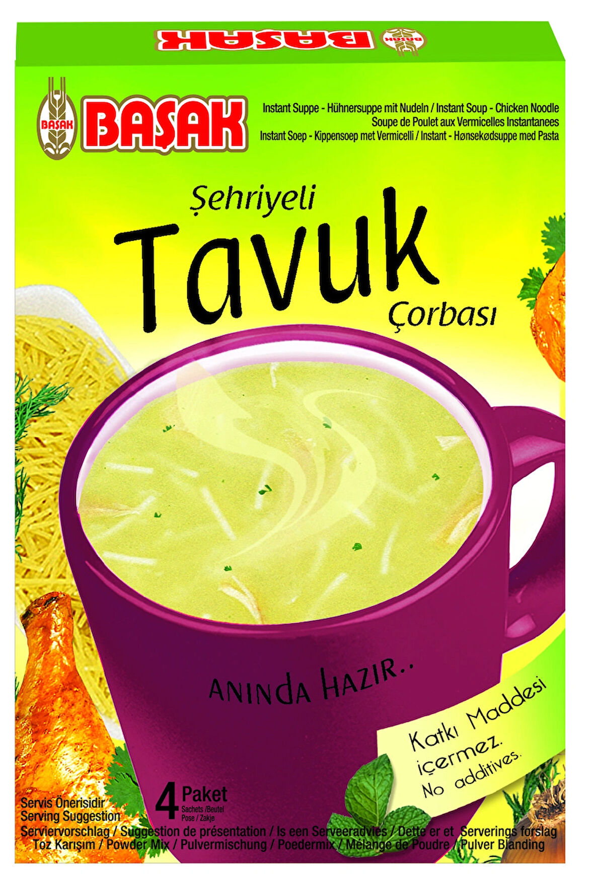BAŞAK çabuk çorba-şehr.tavuk 20gr.x24adet