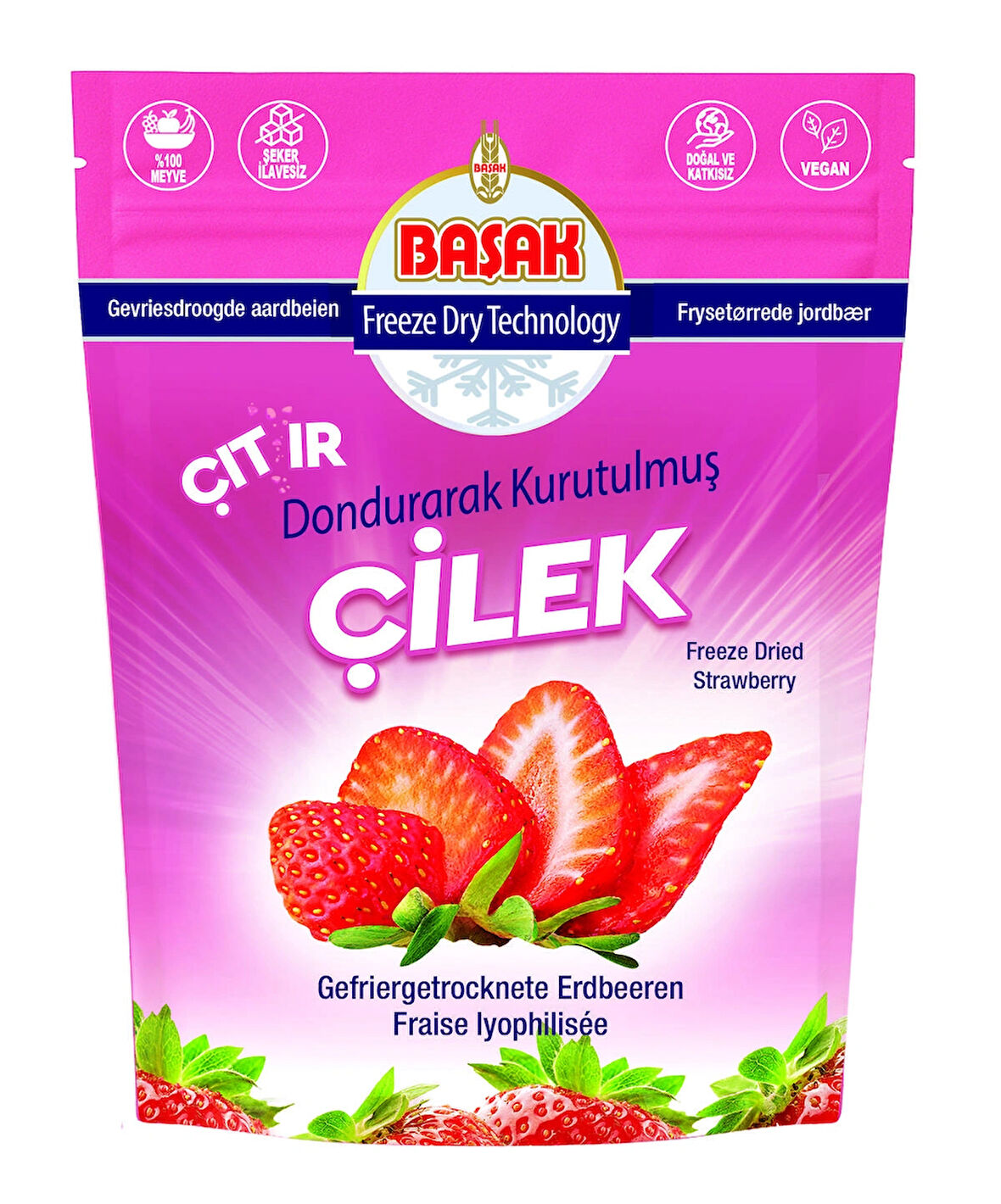 BAŞAK FREEZE DRİED-DONDURARAK KURUTULMUŞ ÇİLEK 18 gr. X 6 Adet