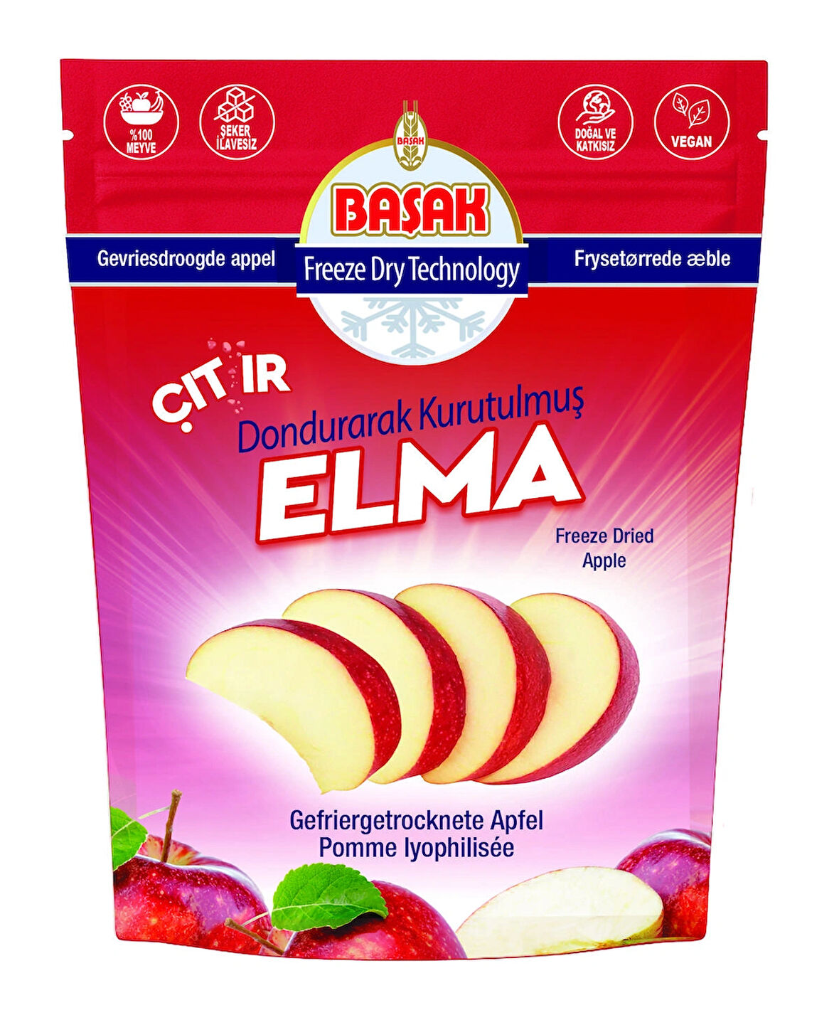 BAŞAK FREEZE DRİED-DONDURARAK KURUTULMUŞ ELMA 16 gr. X 6 Adet