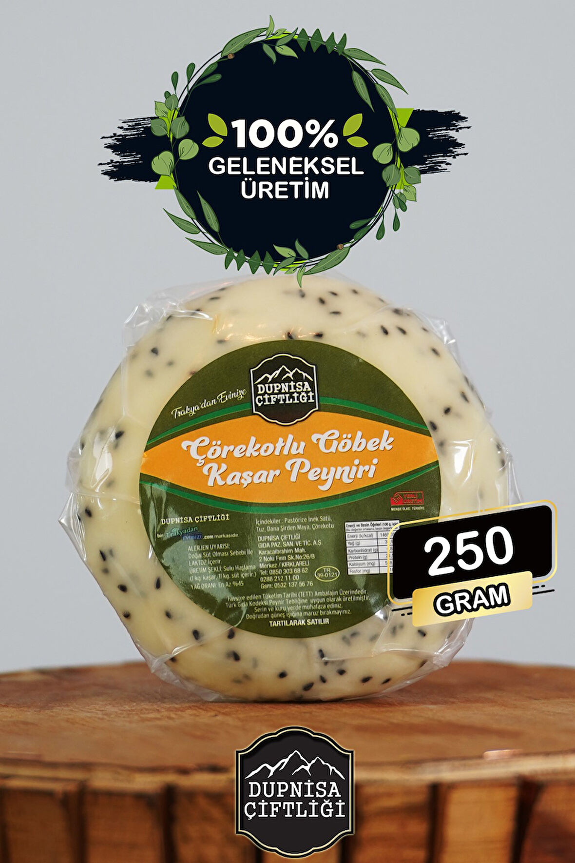 Çörekotlu Göbek Kaşar 250g