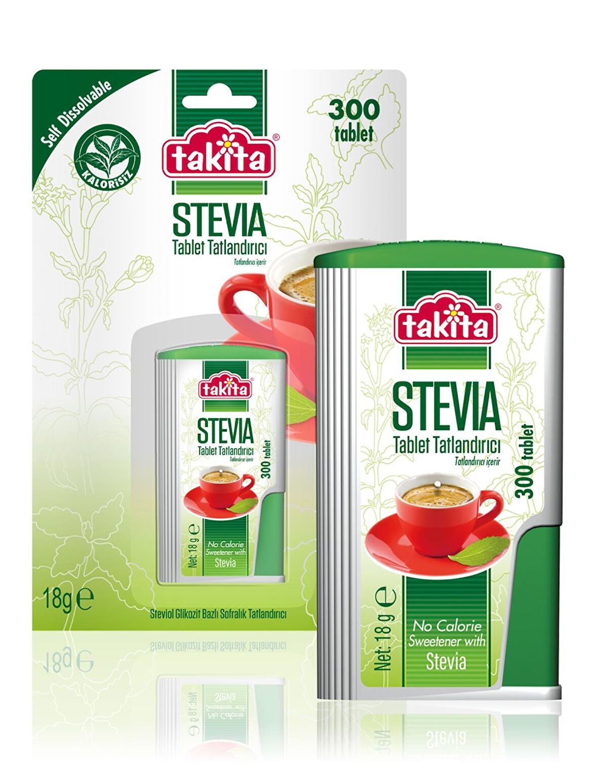 Takita Stevia Tablet Doğal Tatlandırıcı 300 Tablet 18 gr