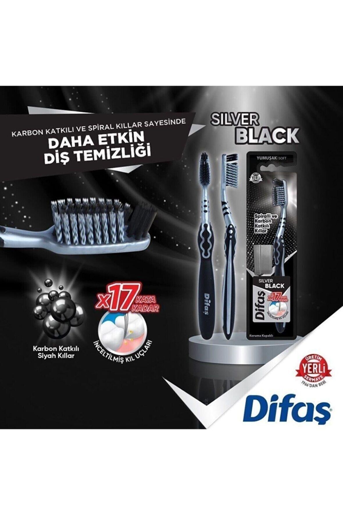 Silver Black Diş Fırçası