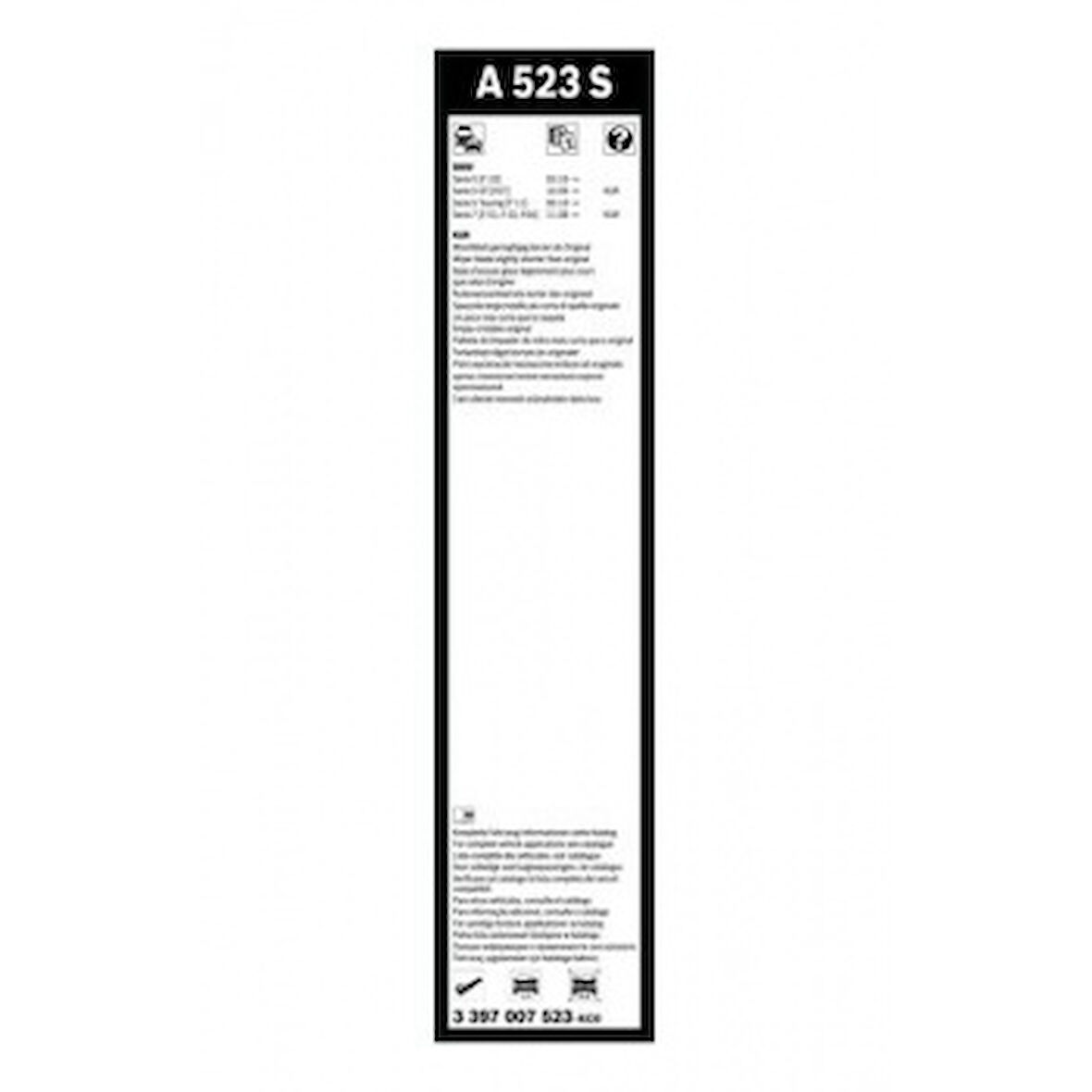 Bmw Silecek Supurgesi (650mm-450mm) Bmw F10 F11 F01 F02 - Bosch 3397007523