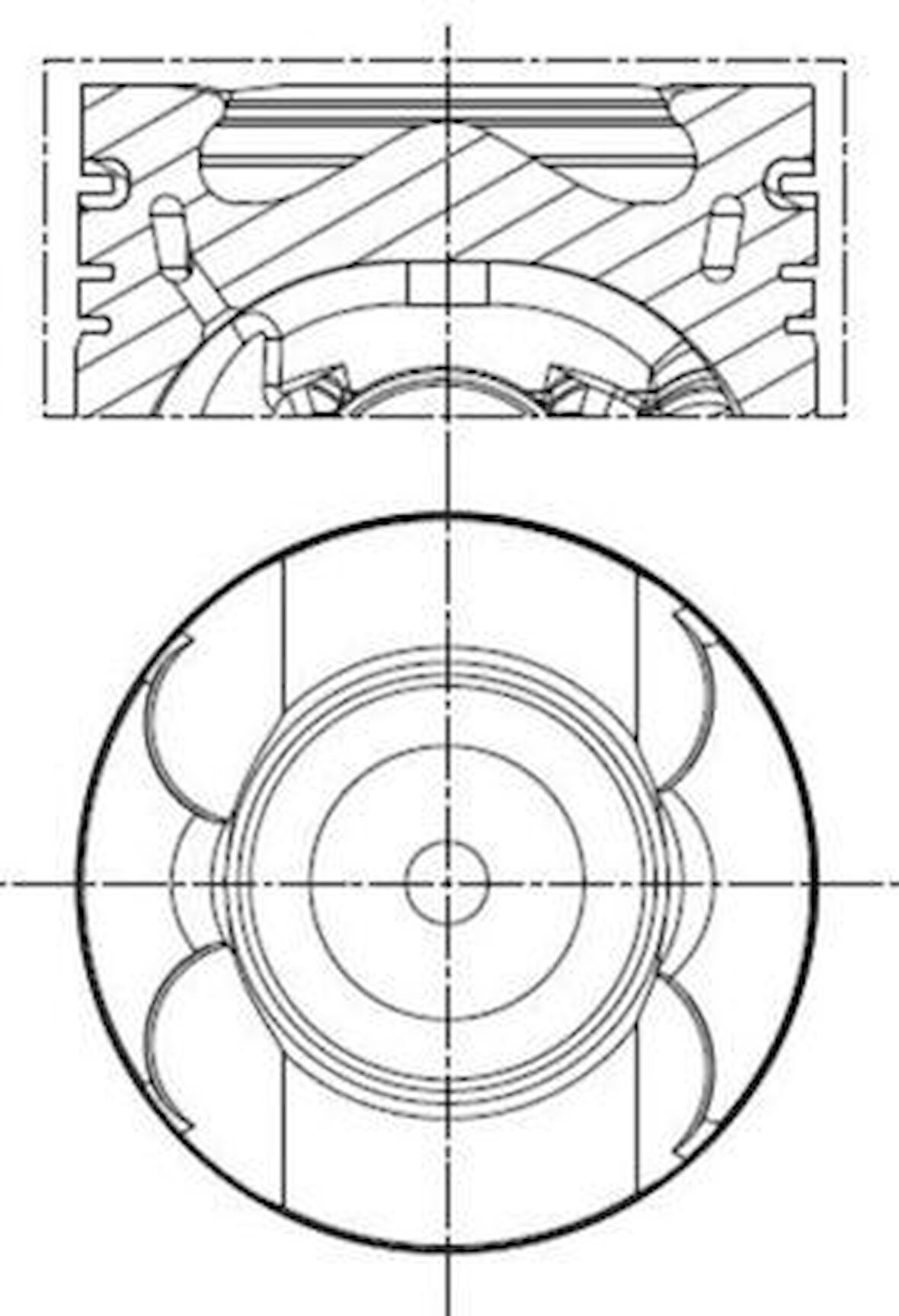 Mercedes Piston + Segman Std. (om651.9, 83mm, Sarı Burclu) W204 08>14 C218 11>17 W212 09>16 W166 15>18 W221 1 - Mahle 001pi00133000