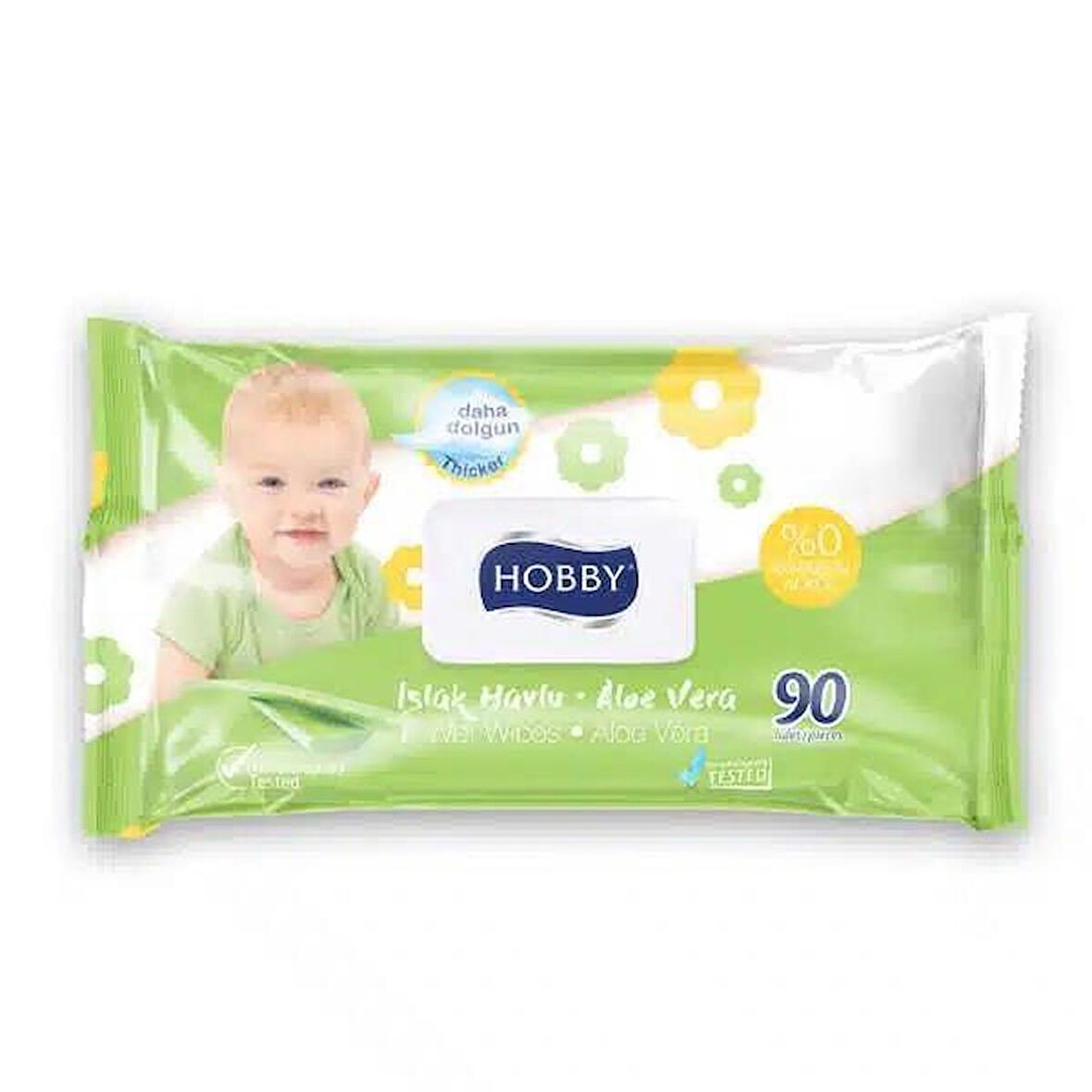 Hobby Islak Havlu Aloe Vera Özlü Kapaklı 90 Lı