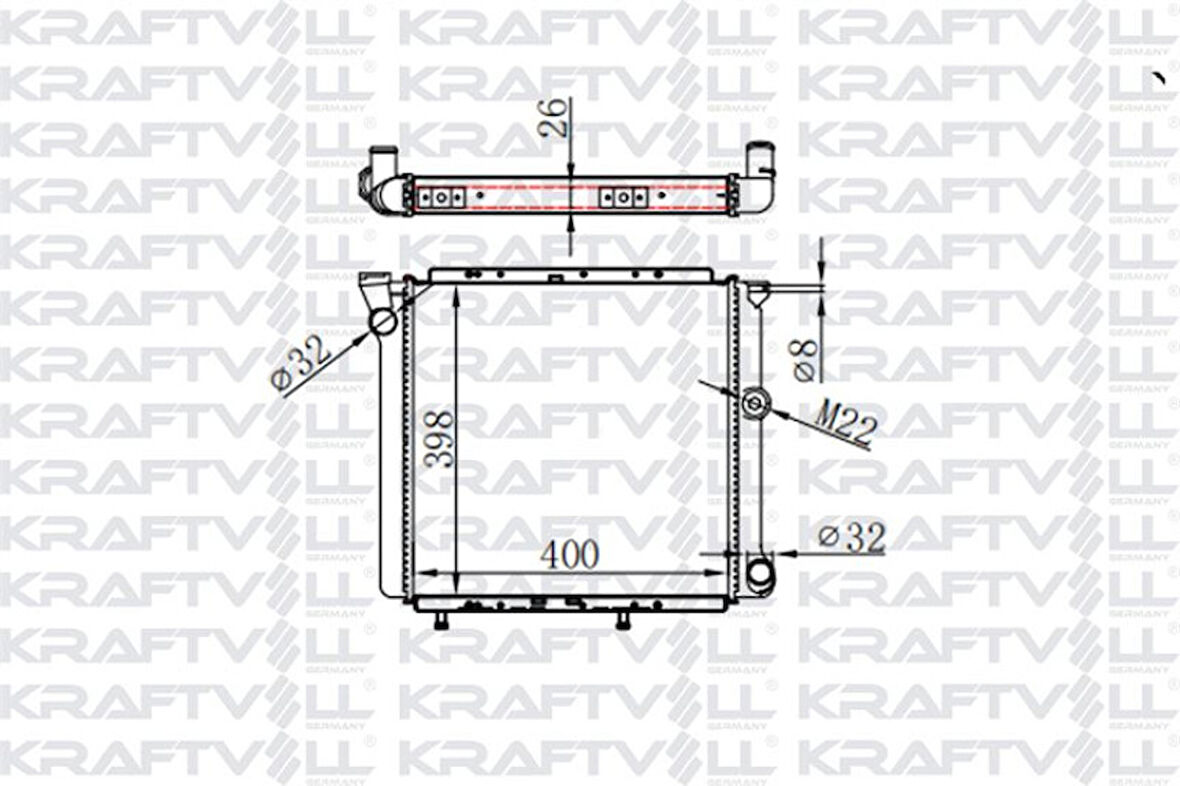 Renault Eski Motor Radyator R9 R11 Broadway Spring (2 Sira Al+pl Sistem) - Kraftvoll 81202245