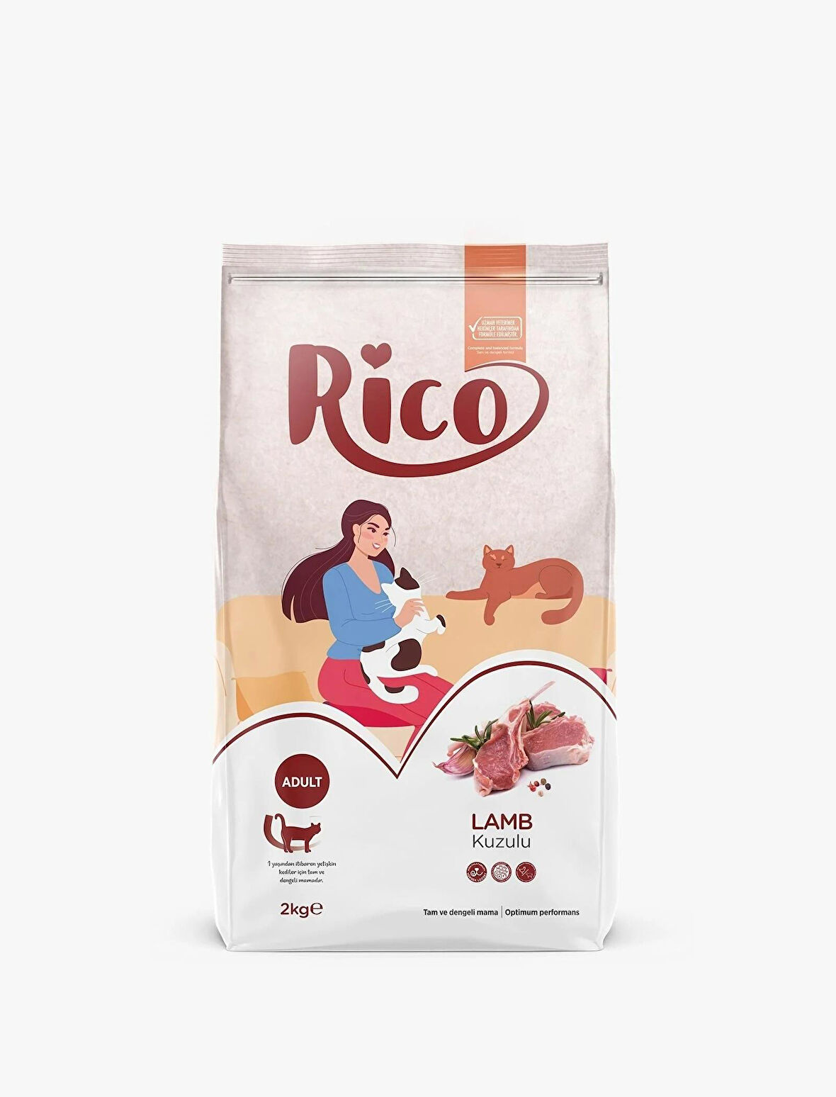 Rico Kuzu Etli Yetişkin Kedi Maması 2 Kg