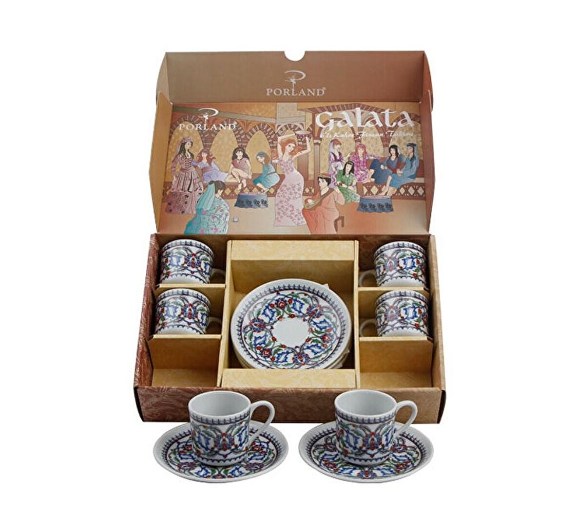 Porland 04POR029180 Cihangir Galata Kahve Takımı 12 Parça