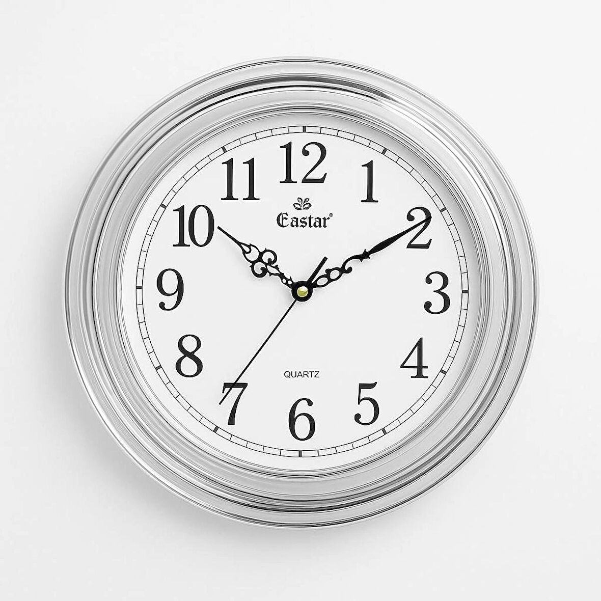 Eastar Şeffaf Görünümlü Metalize Kaplamalı Duvar Saati 626