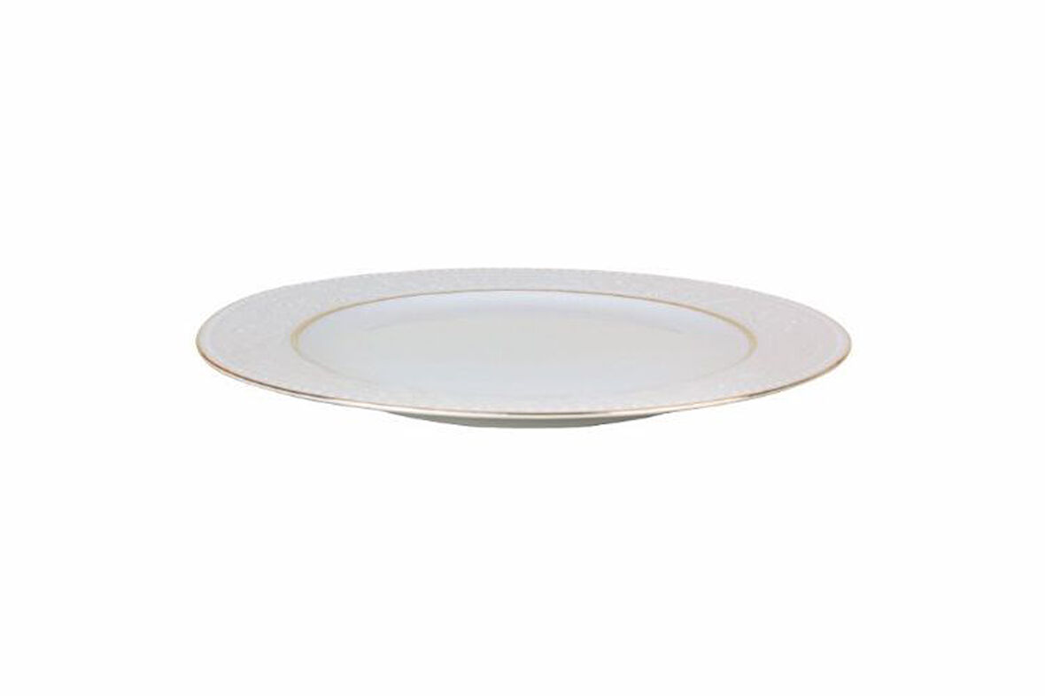 Porland Hazan Altın Yaldız Düz Tabak Tekli 25cm 04POR031038