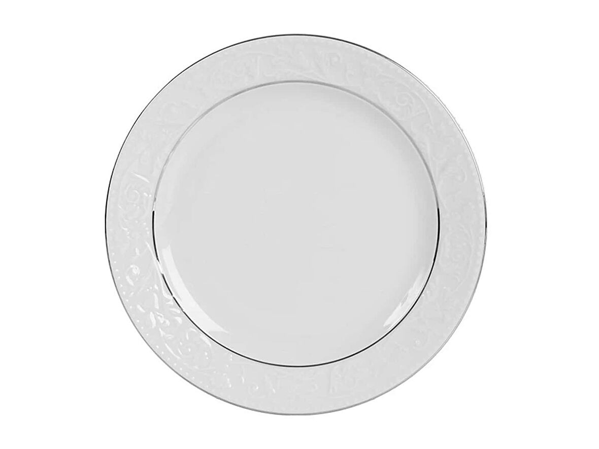 Porland Hazan Platin Yaldız Düz Tabak Tekli 25cm 04POR031150