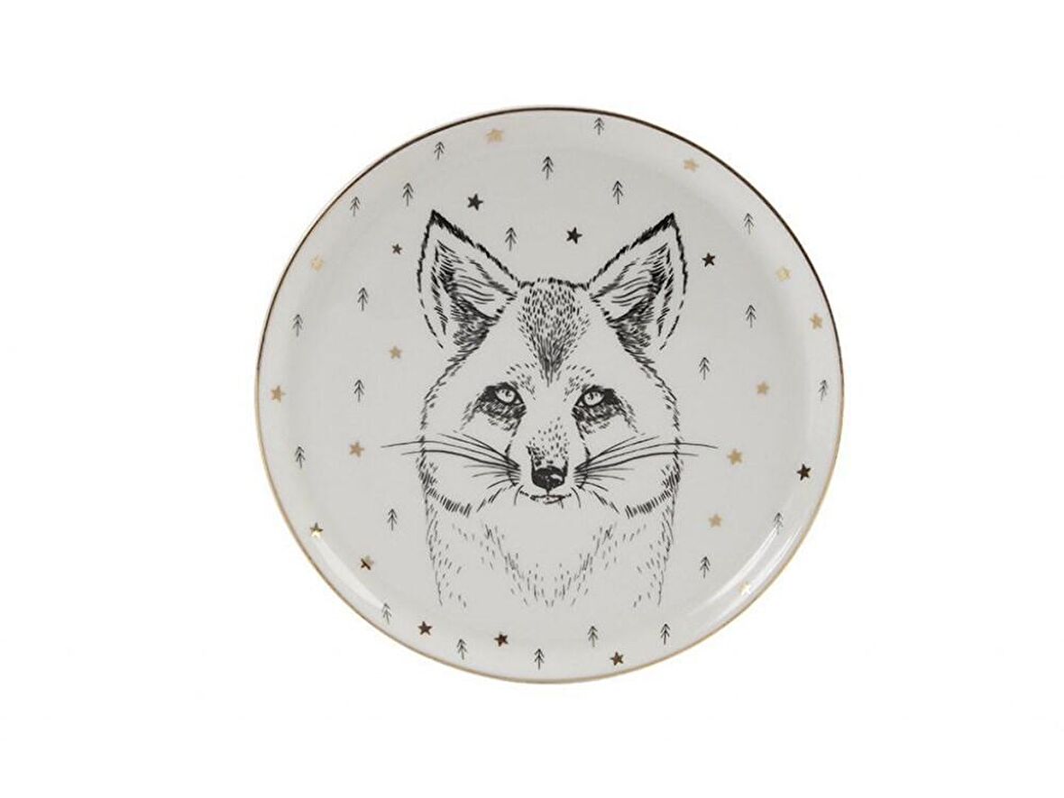 Porland Forest Serisi 20cm Düz Tabak Fox