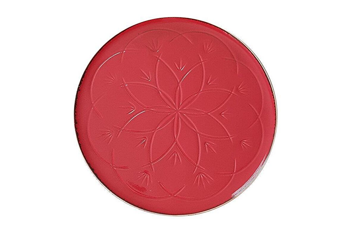 Porland Christina Kırmızı Düz Tabak 32cm