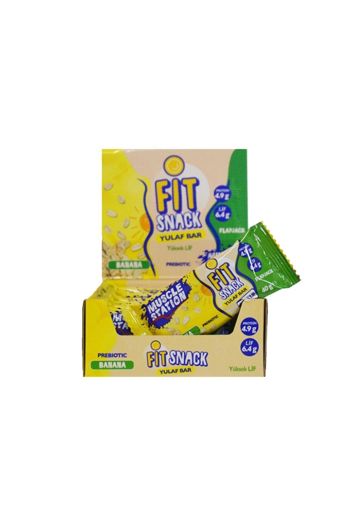 Fit Snack Yulaf Bar Banana 40 Gr 24'lü Kutu