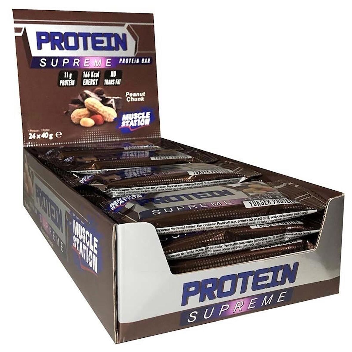 Supreme Protein Bar Çikolata Yer Fıstığı 40 Gr 24 Adet