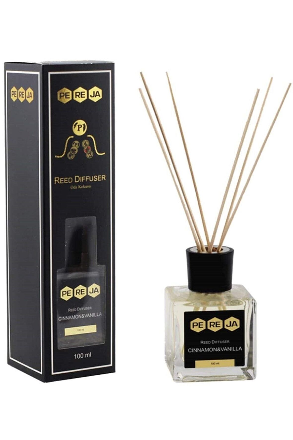 Pereja Reed Diffuser Tarçın ve Vanilya Çubuklu Oda Kokusu 100 Ml