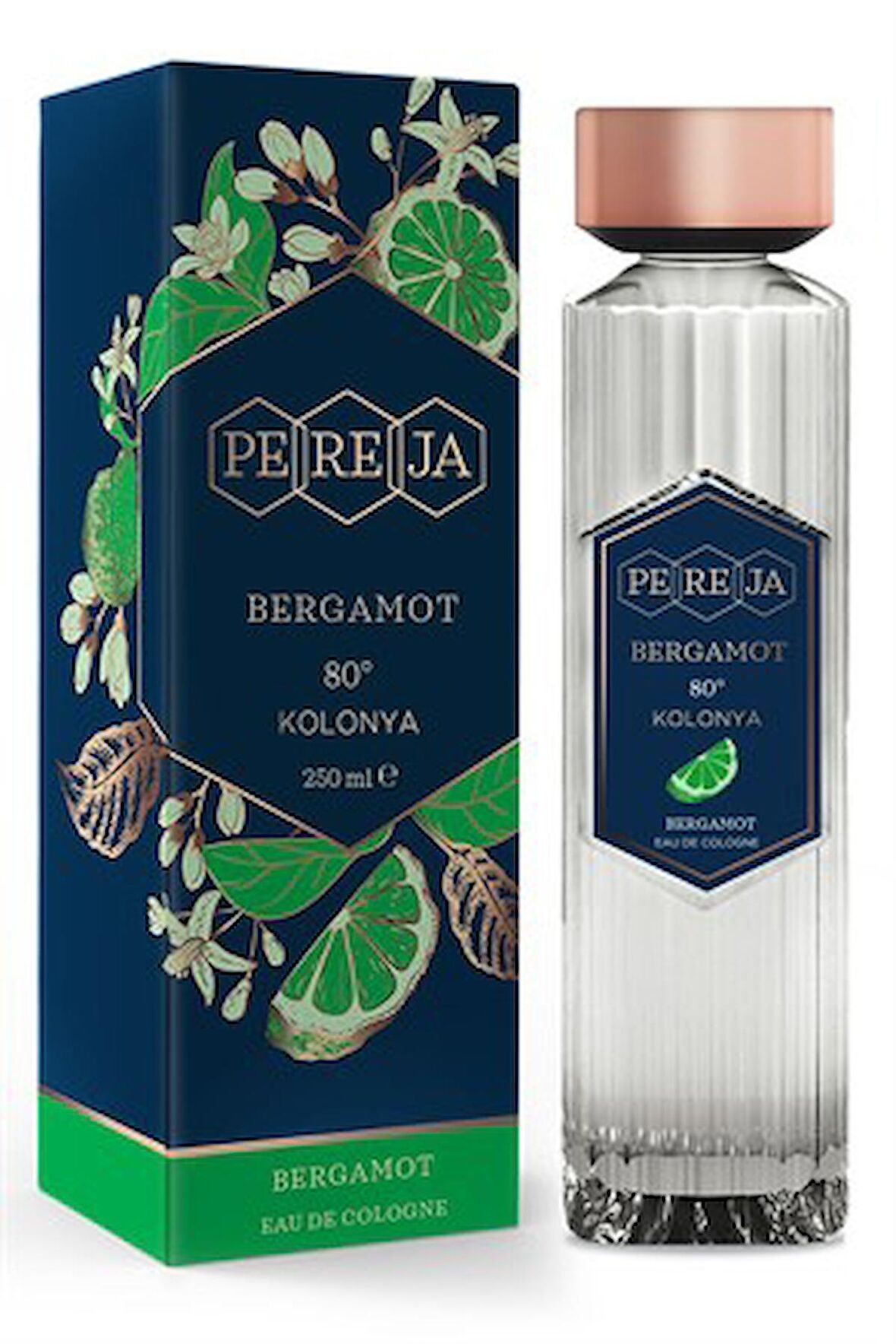 Pereja Bergamot 80 Derece Cam Şişe 250 ml Kolonya