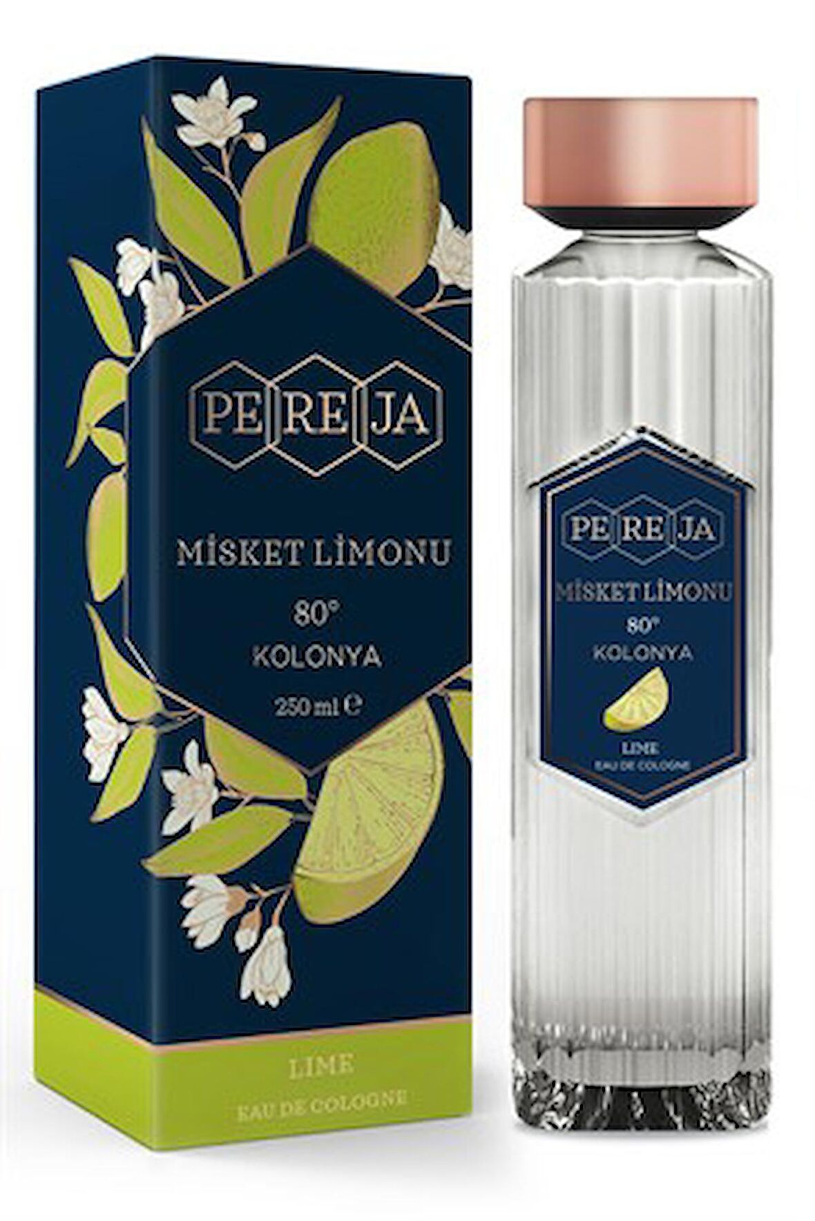 Pereja Limon Kolonyası 80 Derece Cam Şişe 250 ml