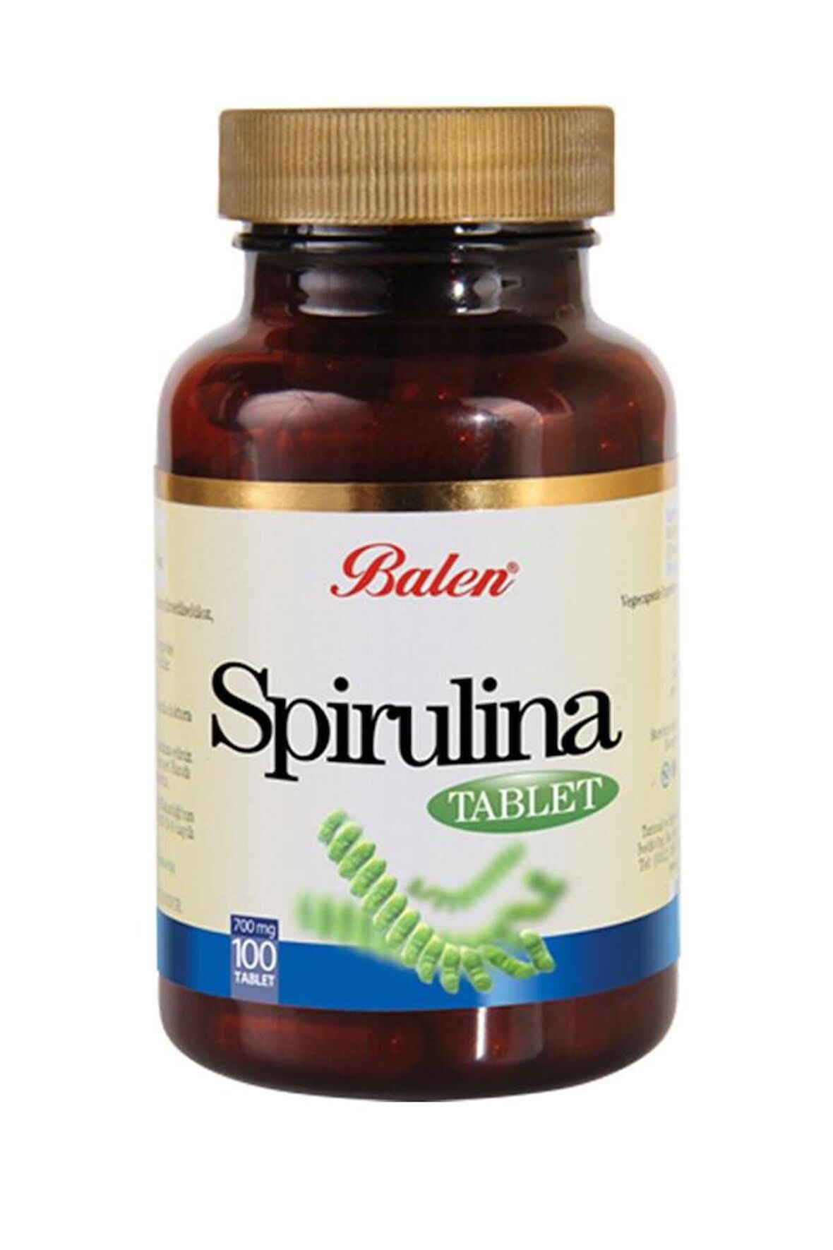 Balen Spirulina Tableti Yosun Mavi Yeşil Alg 740MG X 100 Tablet