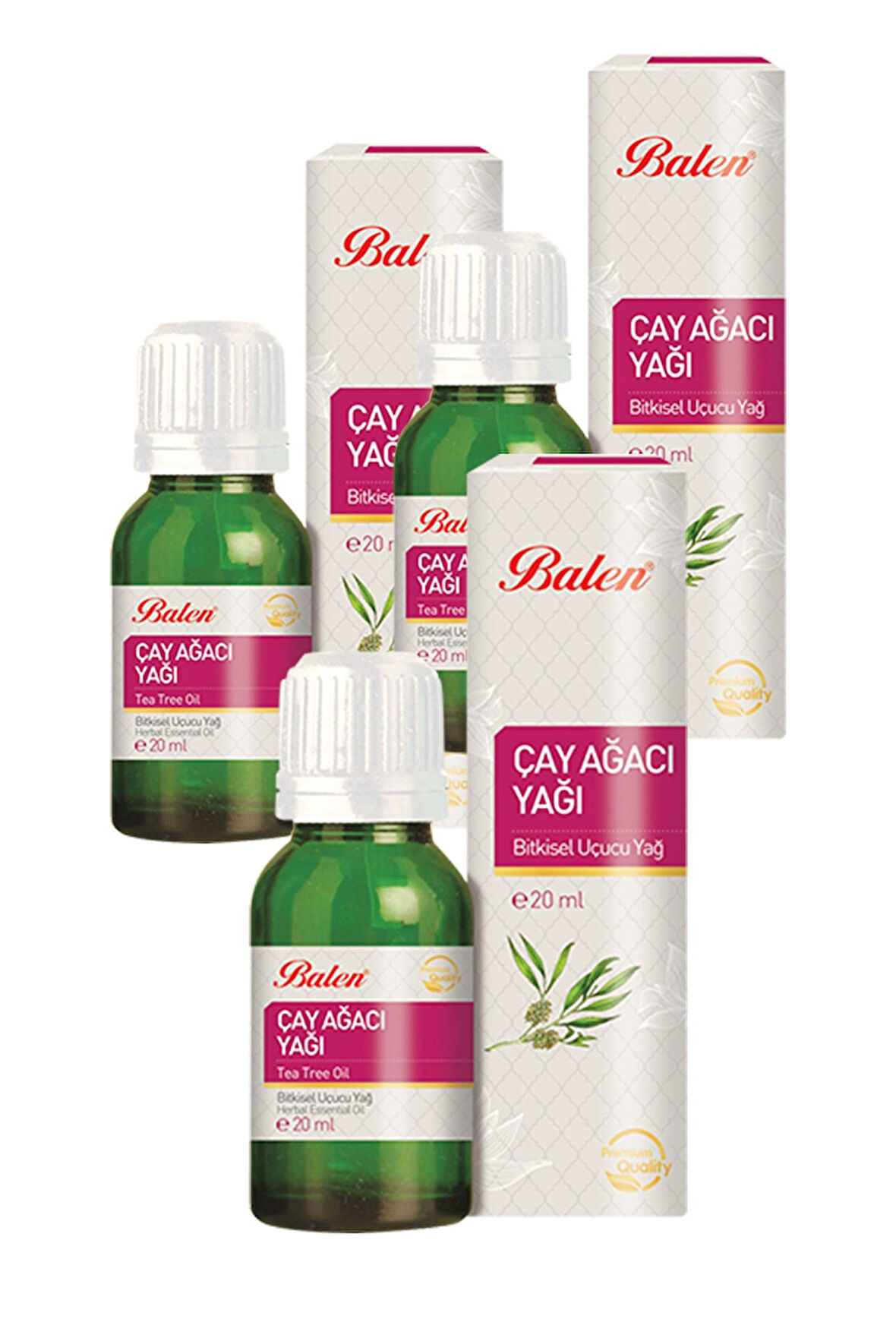 3 Kutu Çay Ağacı Yağı Doğal Bitkisel Uçucu Yağ 20 ml Saç Ve Cilt Bakım Yağı