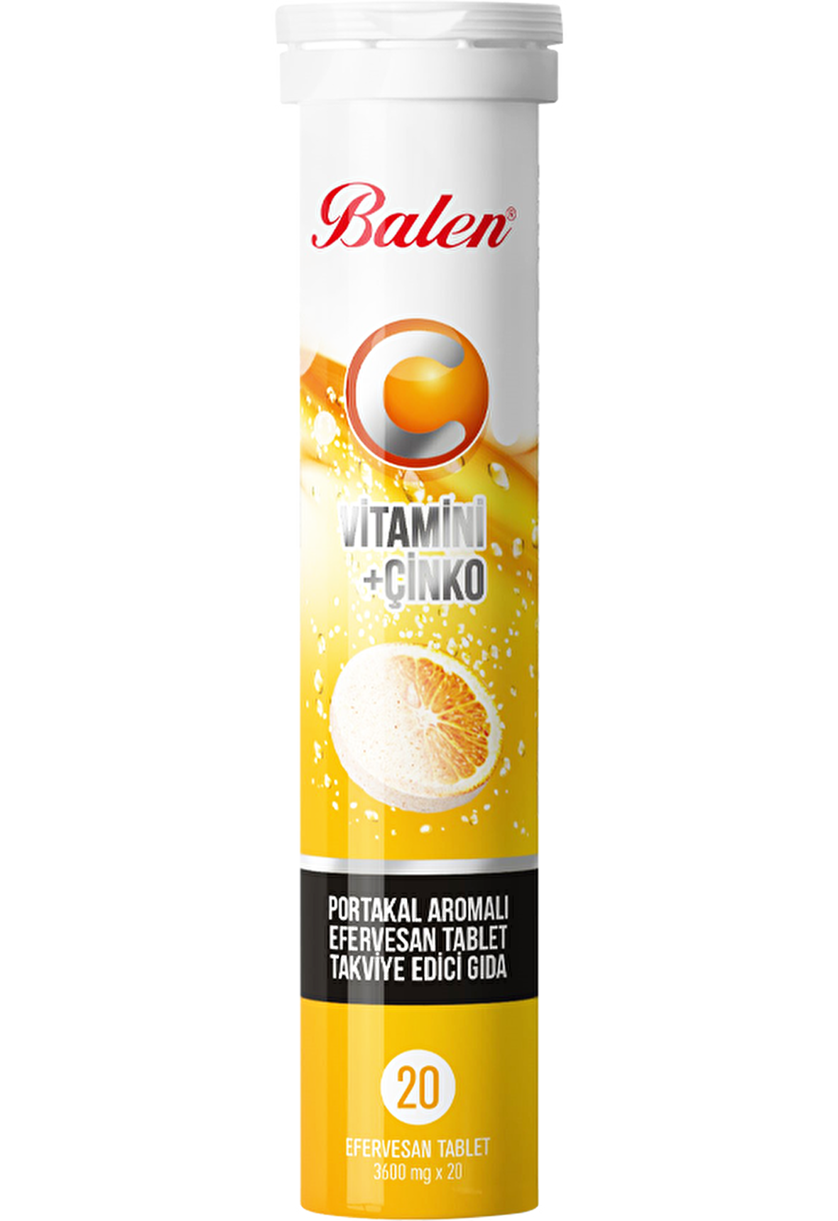 C VİTAMİNİ ÇİNKO PORTAKAL AROMALI EFERVESAN TABLET 20'Lİ