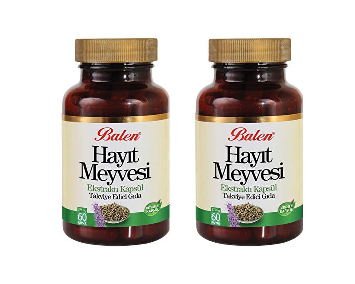 2 Adet Balen Hayıt Meyvesi Ekstraktı 300 Mg 60 Kapsül