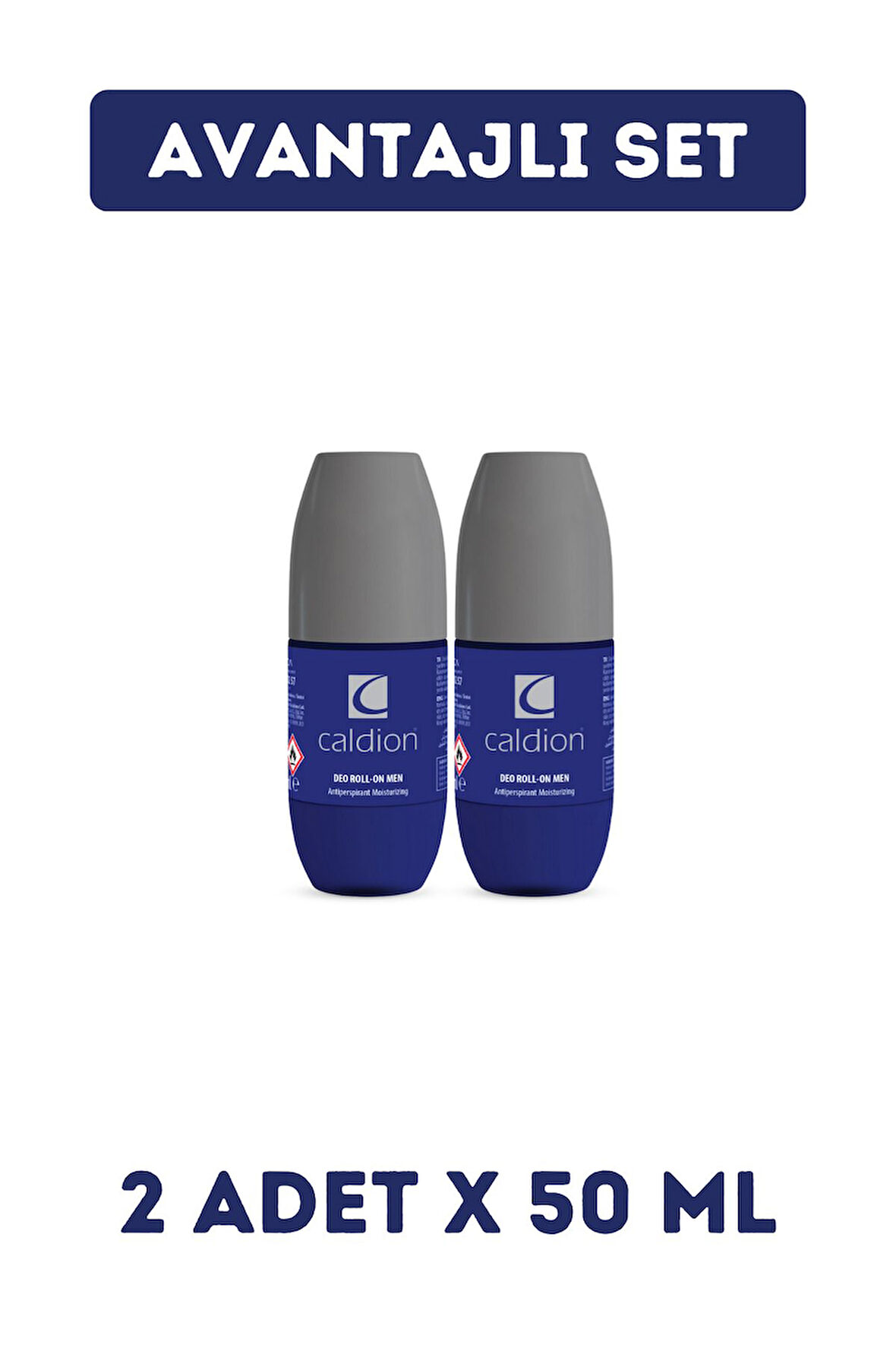Caldion For Men Roll-On Deodorant 50 ml 2 Adet