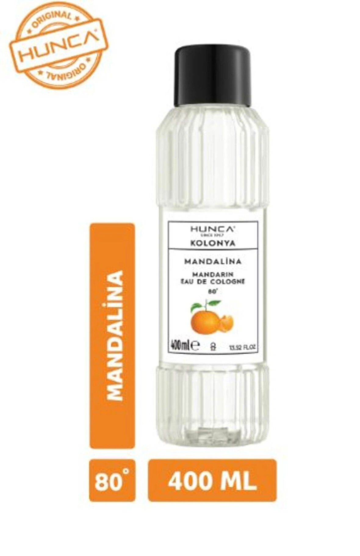 Hunca Kolonya Mandalina 400 Ml 80 Derece Pet