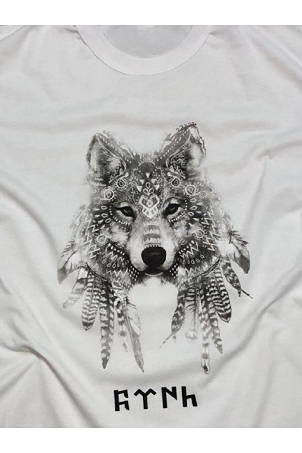 Kurtlu Göktürk Baskılı Tişört