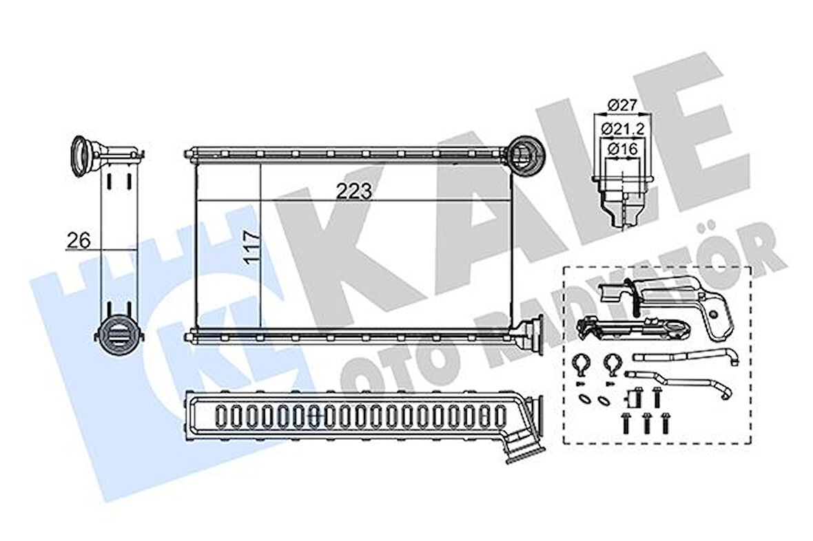 Psa Kalorıfer Radyatoru 108-C1 II-Aygo 1.0-1.2 14> - Kale 355225