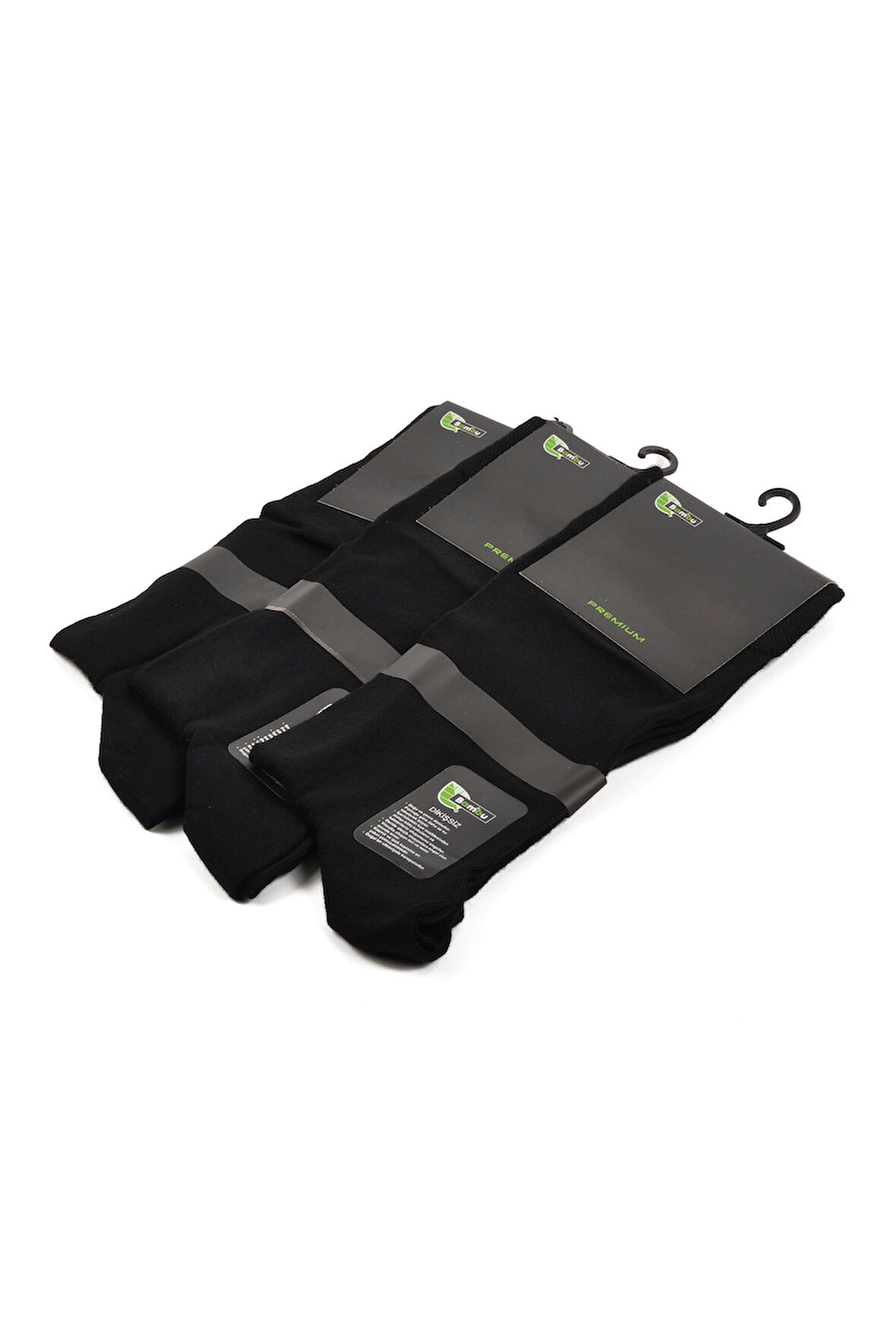 Aspor Siyah Unisex Çorap 3 lü Uzun Çorap