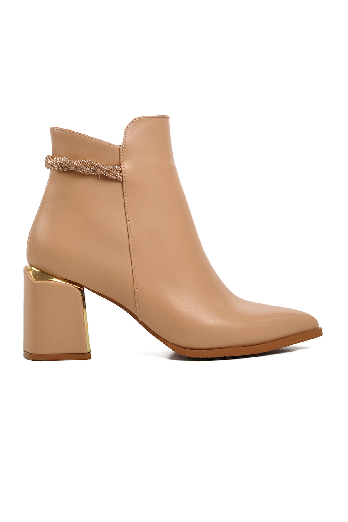 Aspor Nude Nut İçi Polarlı Topuklu Kadın Topuklu Bot