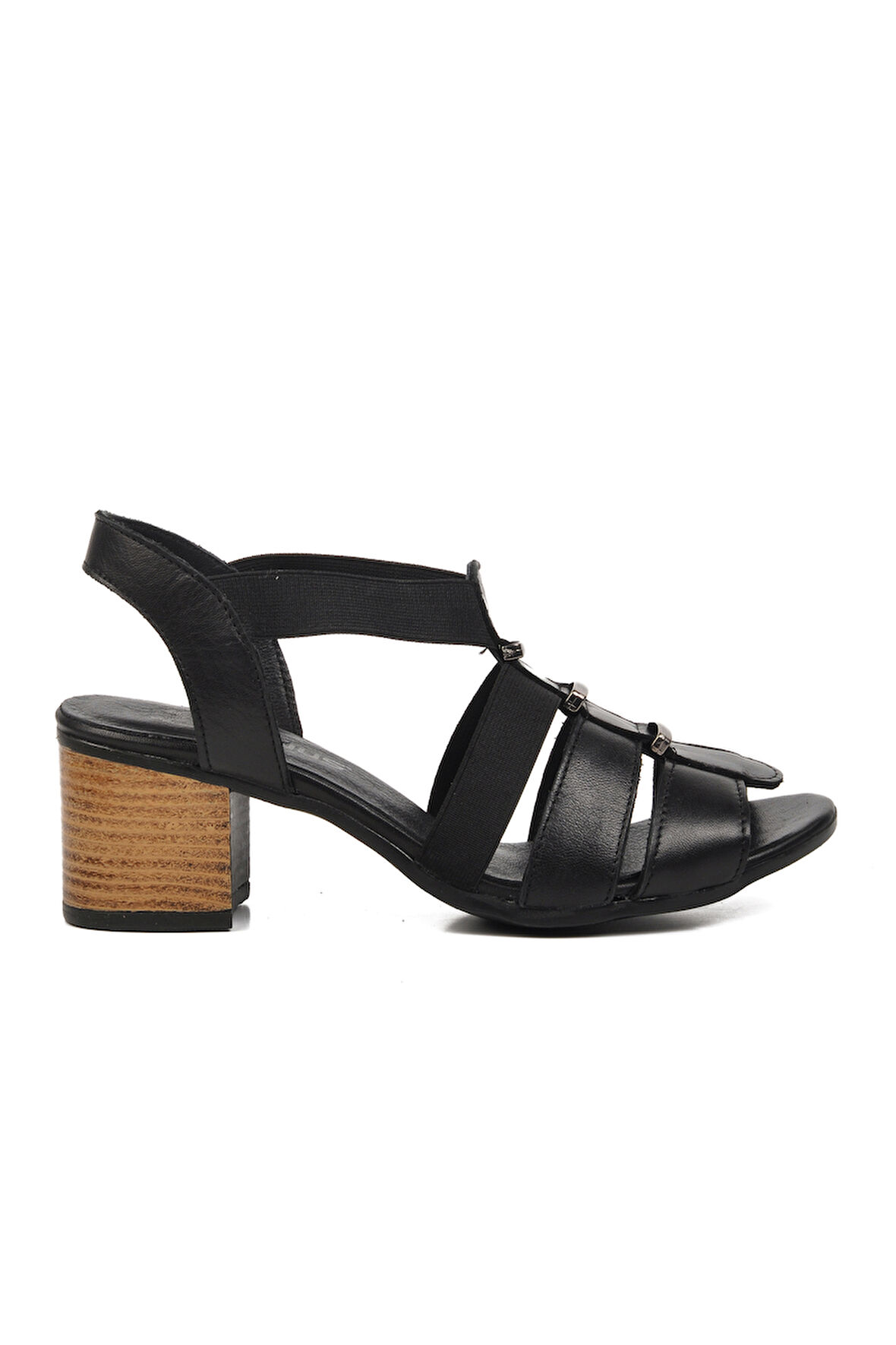 Venüs Siyah Kadın Topuklu Sandalet