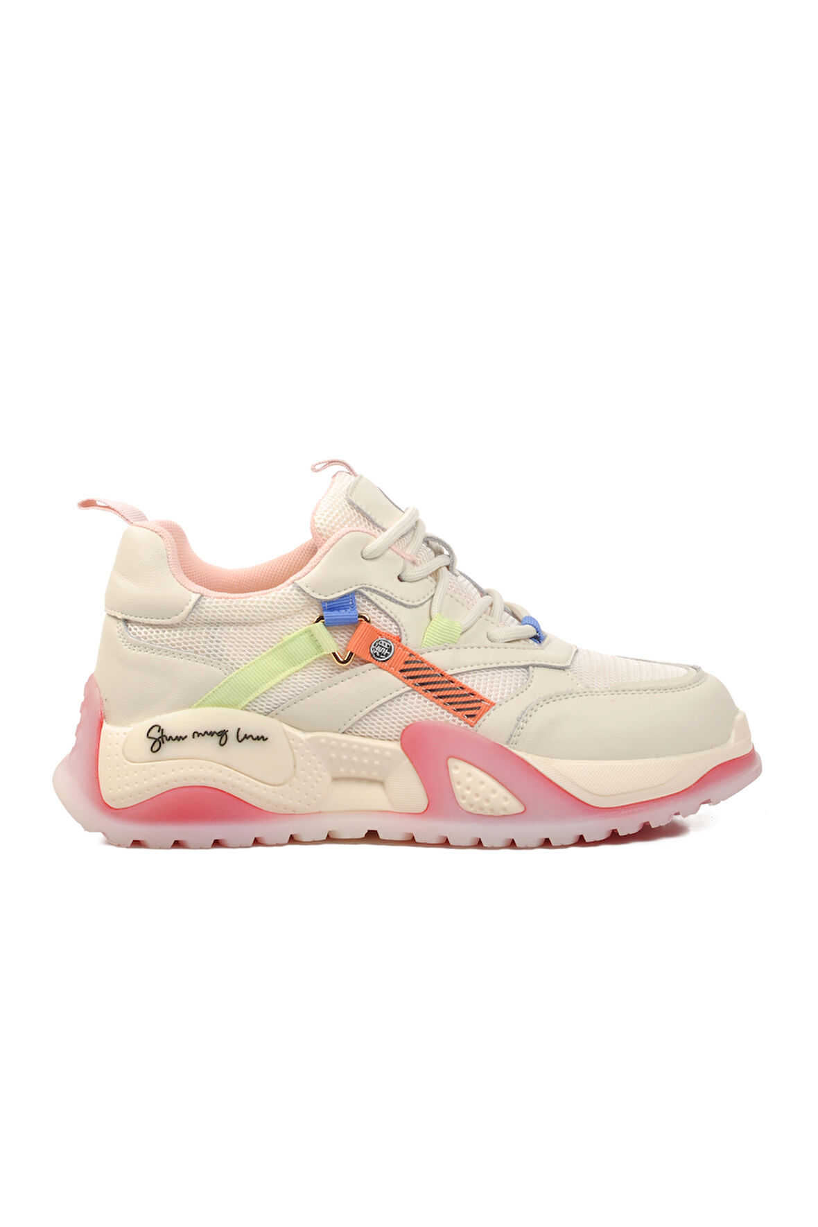 Guja Pembe Suni Deri Kadın Sneaker