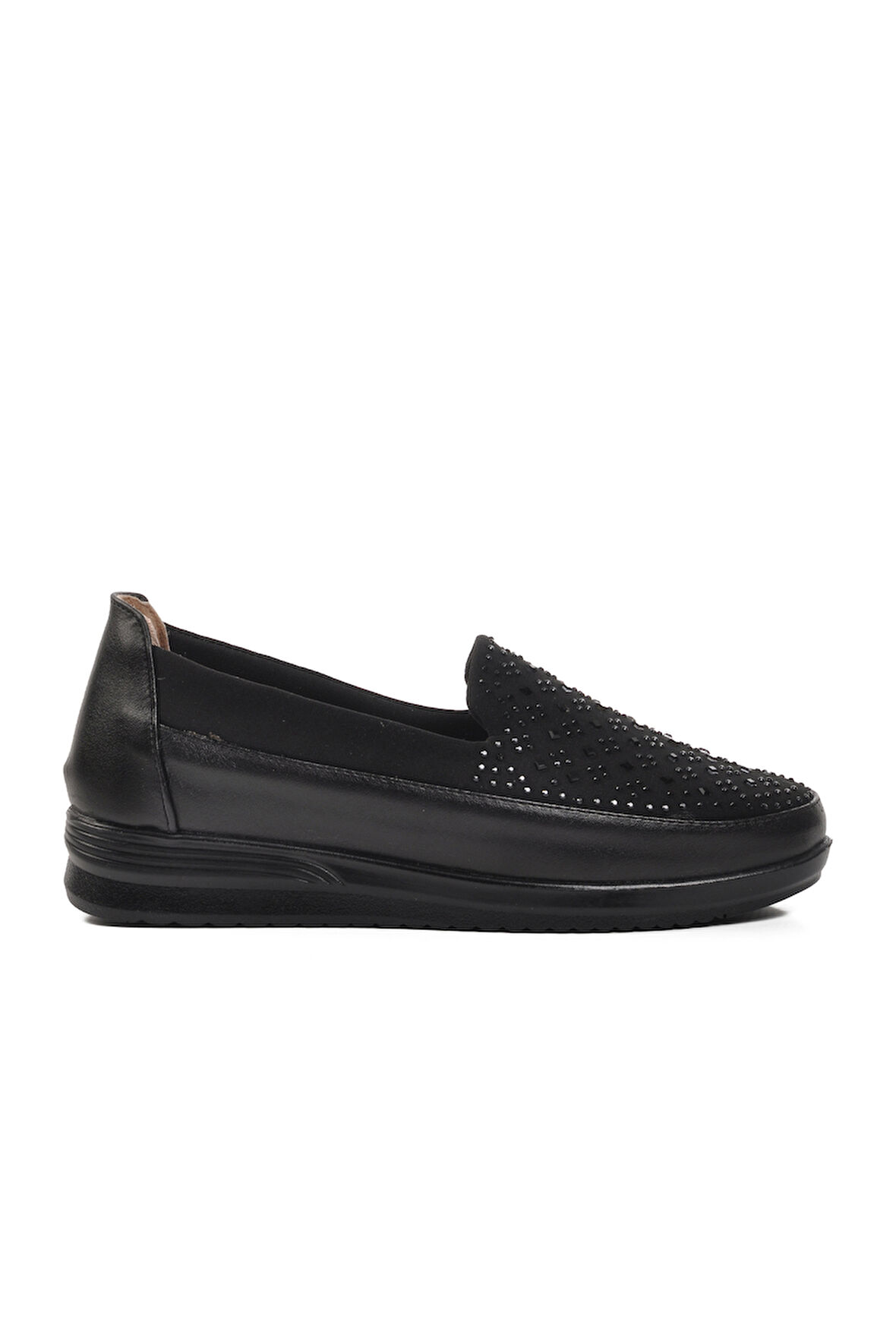 Aspor Siyah Kadın Düz Rahat Günlük Ayakkabı