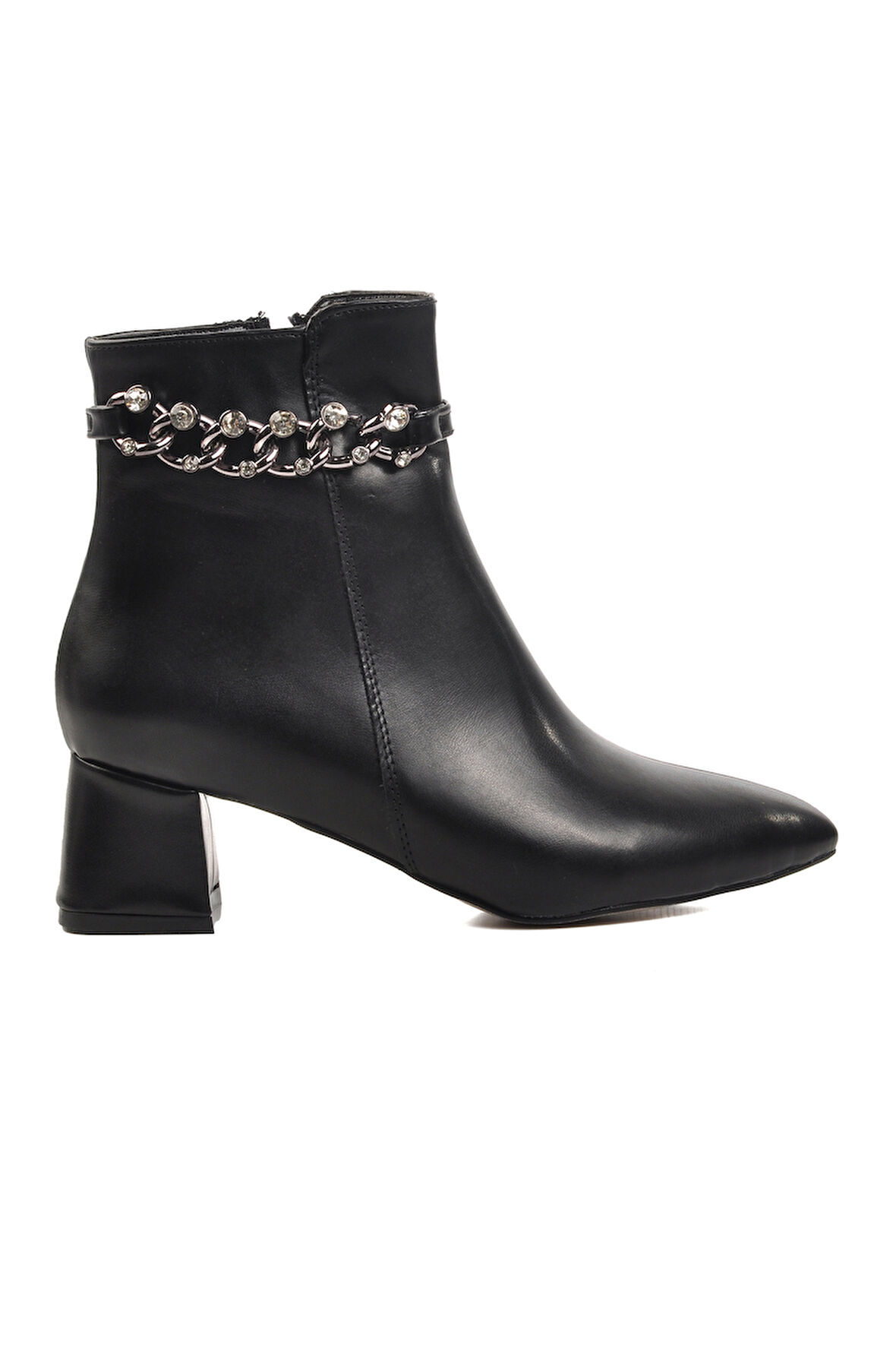 Aspor Siyah Poliüretan Kadın Topuklu Bot