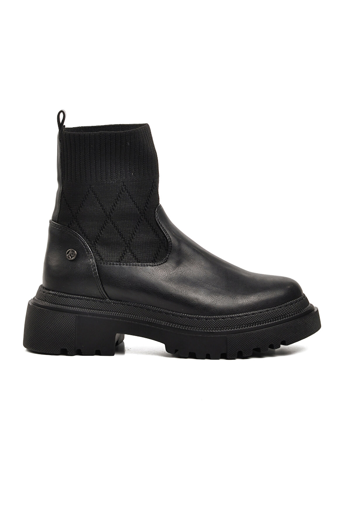 Pierre Cardin Siyah Suni Deri Kadın Chelsea Bot