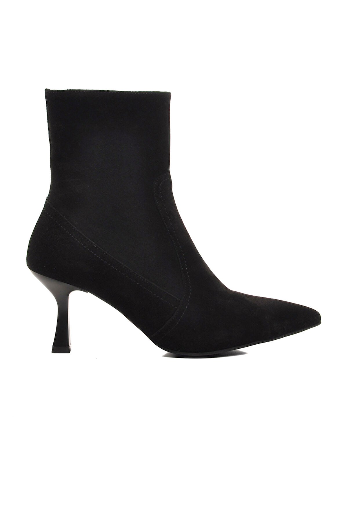 Aspor Siyah Süet İçi Polarlı Hakiki Deri Kadın Topuklu Bot