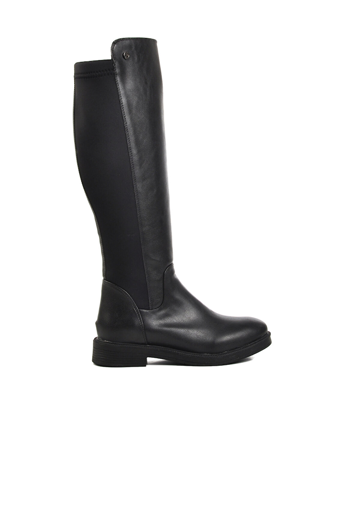 Pierre Cardin Siyah Cilt Polyester Karışımlı Kadın Düz Çizme