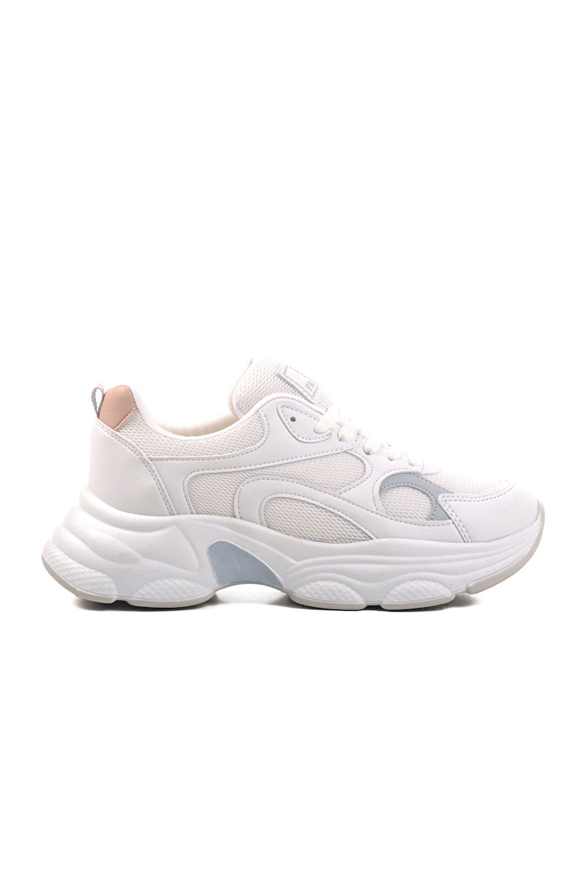 Aspor Beyaz Mavi Fileli Kadın Spor Ayakkabı Sneaker